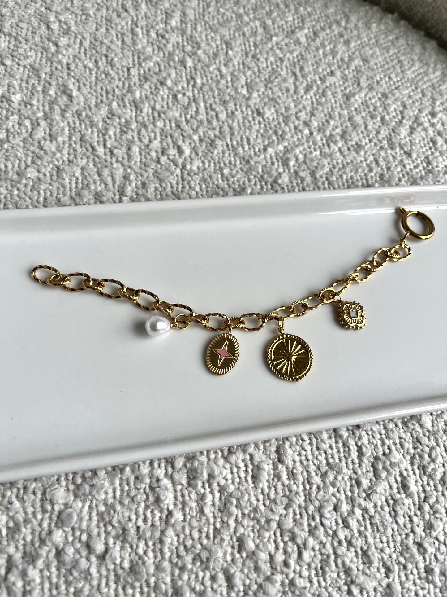 Bracelet étoile rosée