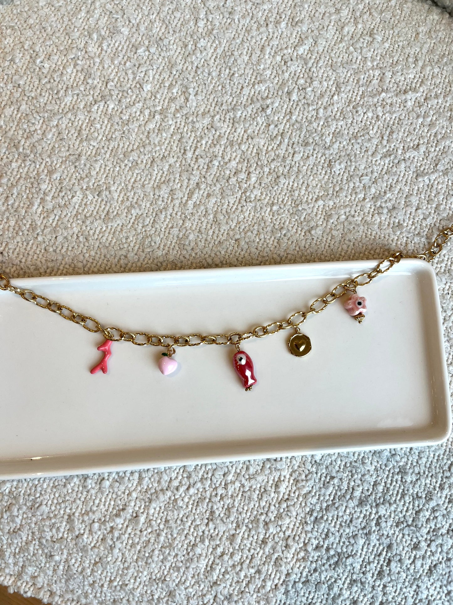 Collier poisson rouge