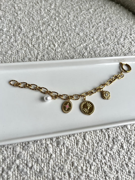 Bracelet étoile rosée