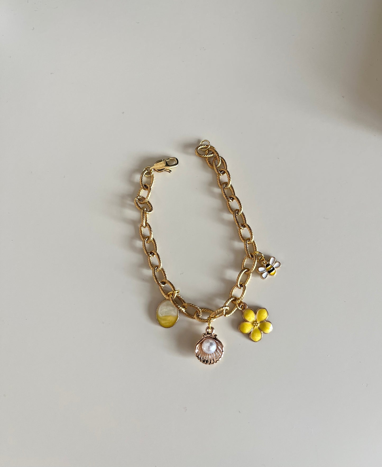 Bracelet fleur jaune