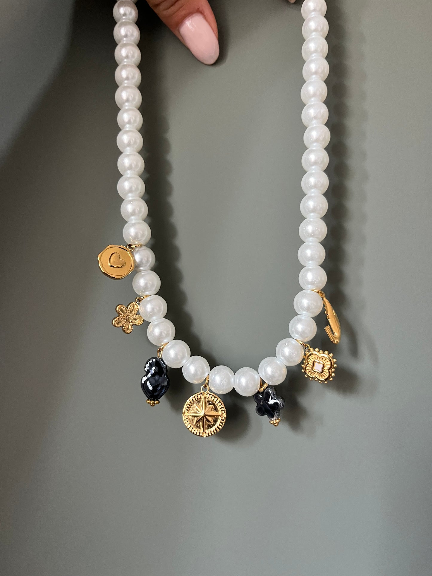 Collier en perles Blue night