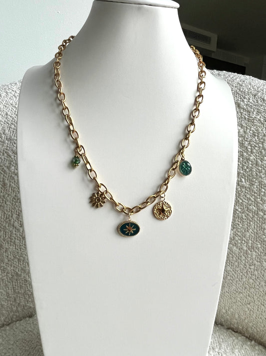 Collier étoile bleue