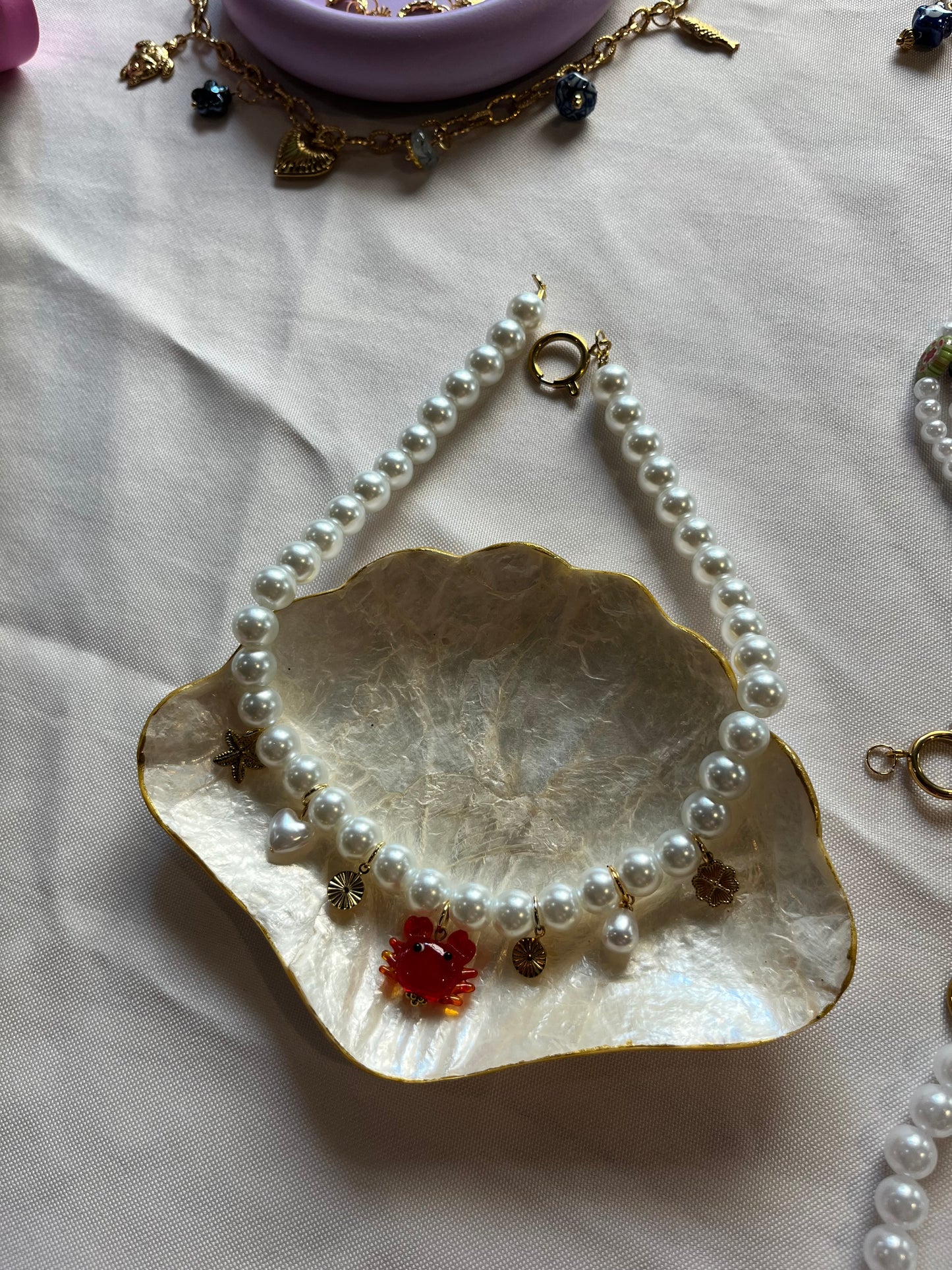 Collier en perles Crabe
