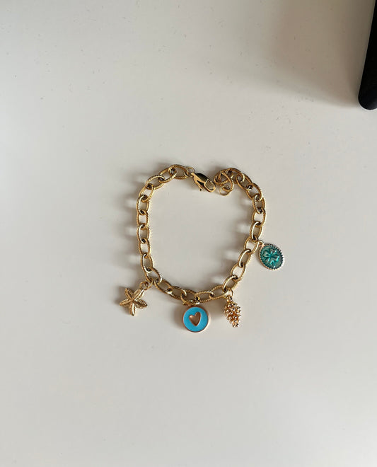 Bracelet cœur bleu