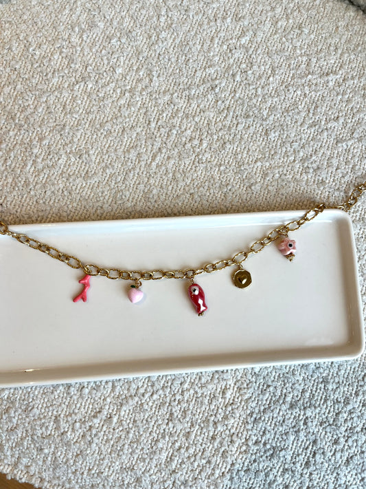 Collier poisson rouge