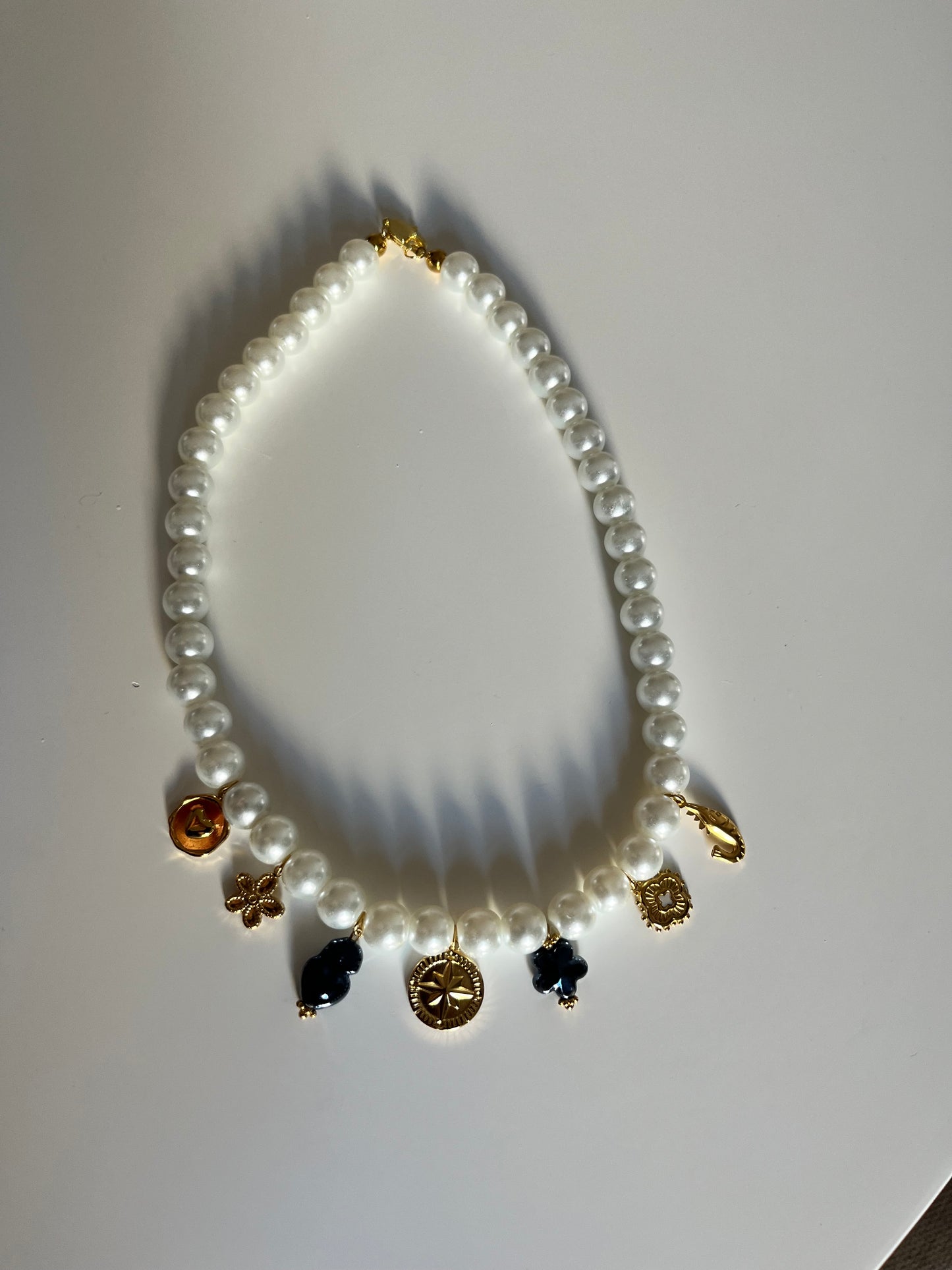 Collier en perles Blue night
