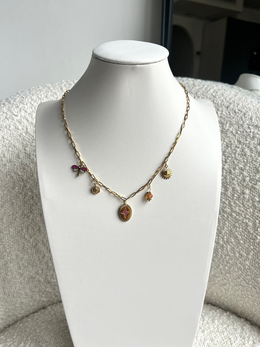Collier éclat rosé