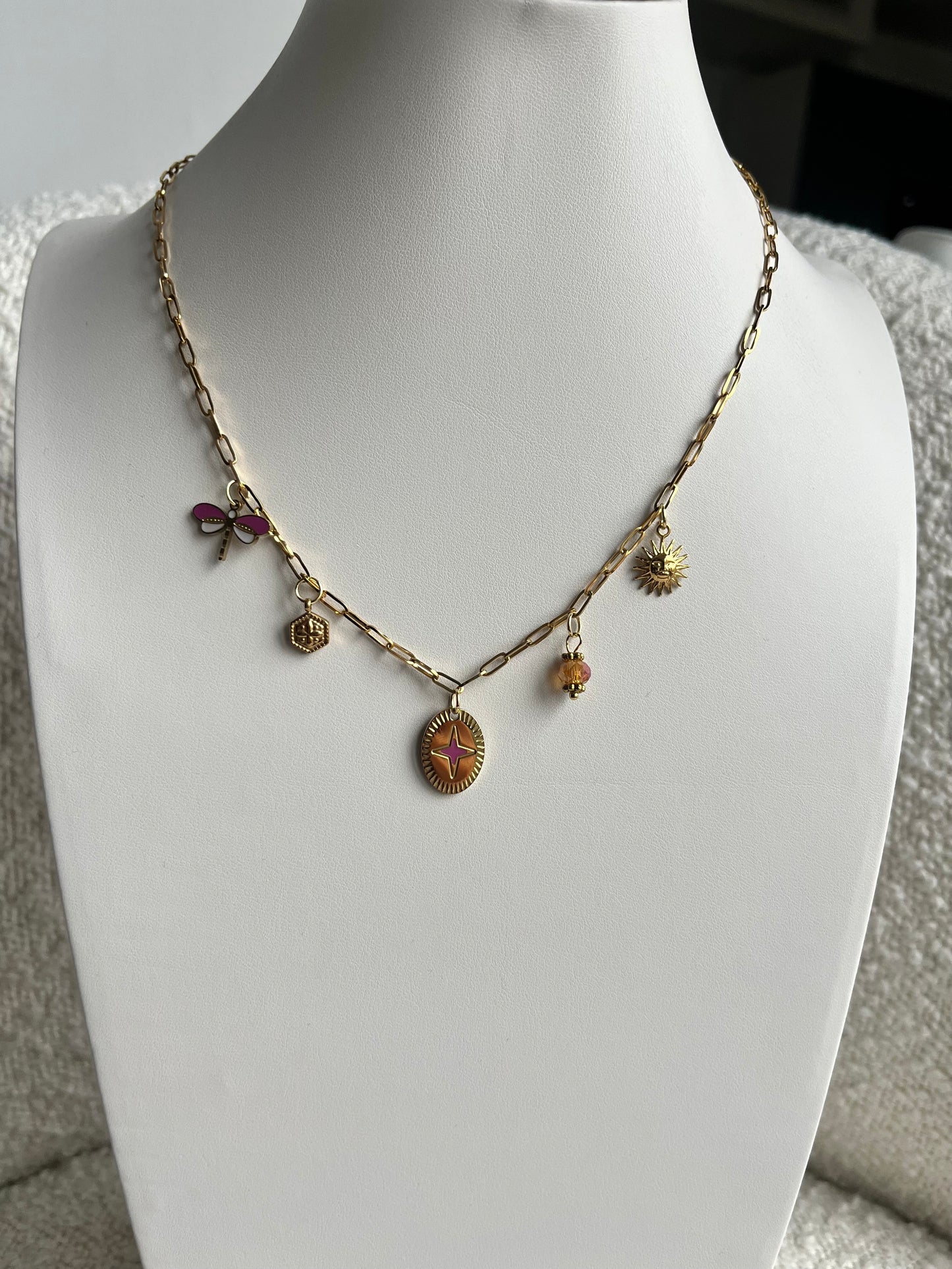 Collier éclat rosé
