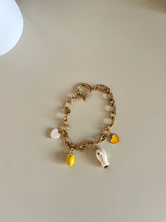 Bracelet poisson jaune