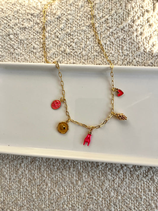 Collier main rose