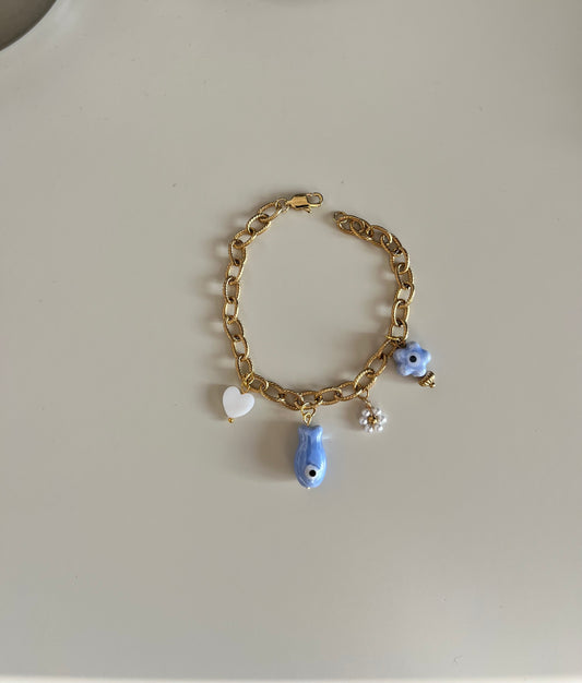 Bracelet poisson bleu