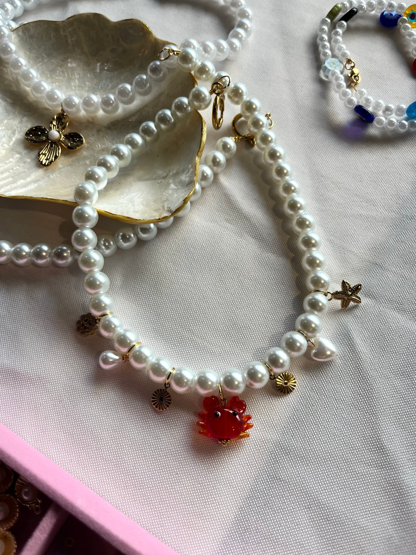 Collier en perles Crabe