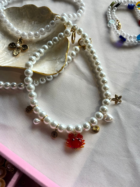 Collier en perles Crabe