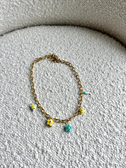 Collier poisson jaune